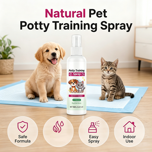 💥【KORLÁTOZOTT IDEJŰ 50% KEDVEZMÉNY】🔥 Természetes kisállat WC-spray | Növényi alapú vonzóanyagok | Feromonhatást utánzó formula | Kutyák és macskák számára