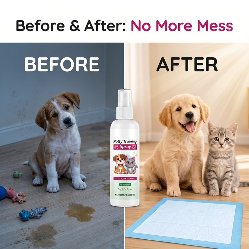 💥【KORLÁTOZOTT IDEJŰ 50% KEDVEZMÉNY】🔥 Természetes kisállat WC-spray | Növényi alapú vonzóanyagok | Feromonhatást utánzó formula | Kutyák és macskák számára