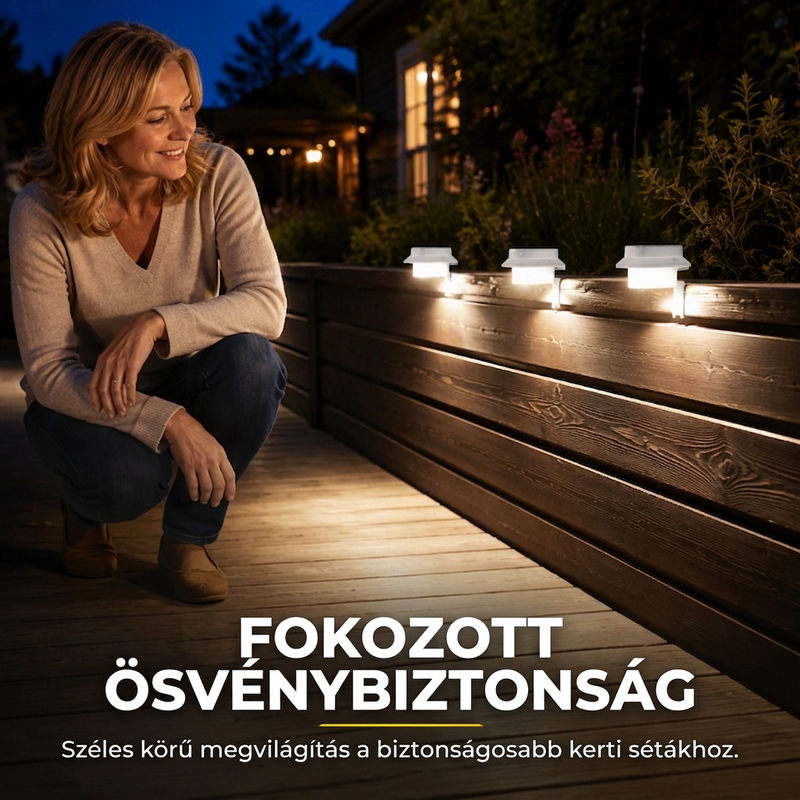 🌞💡 Napelemes Kültéri Lámpa: Vízálló + Automatikus Fény!