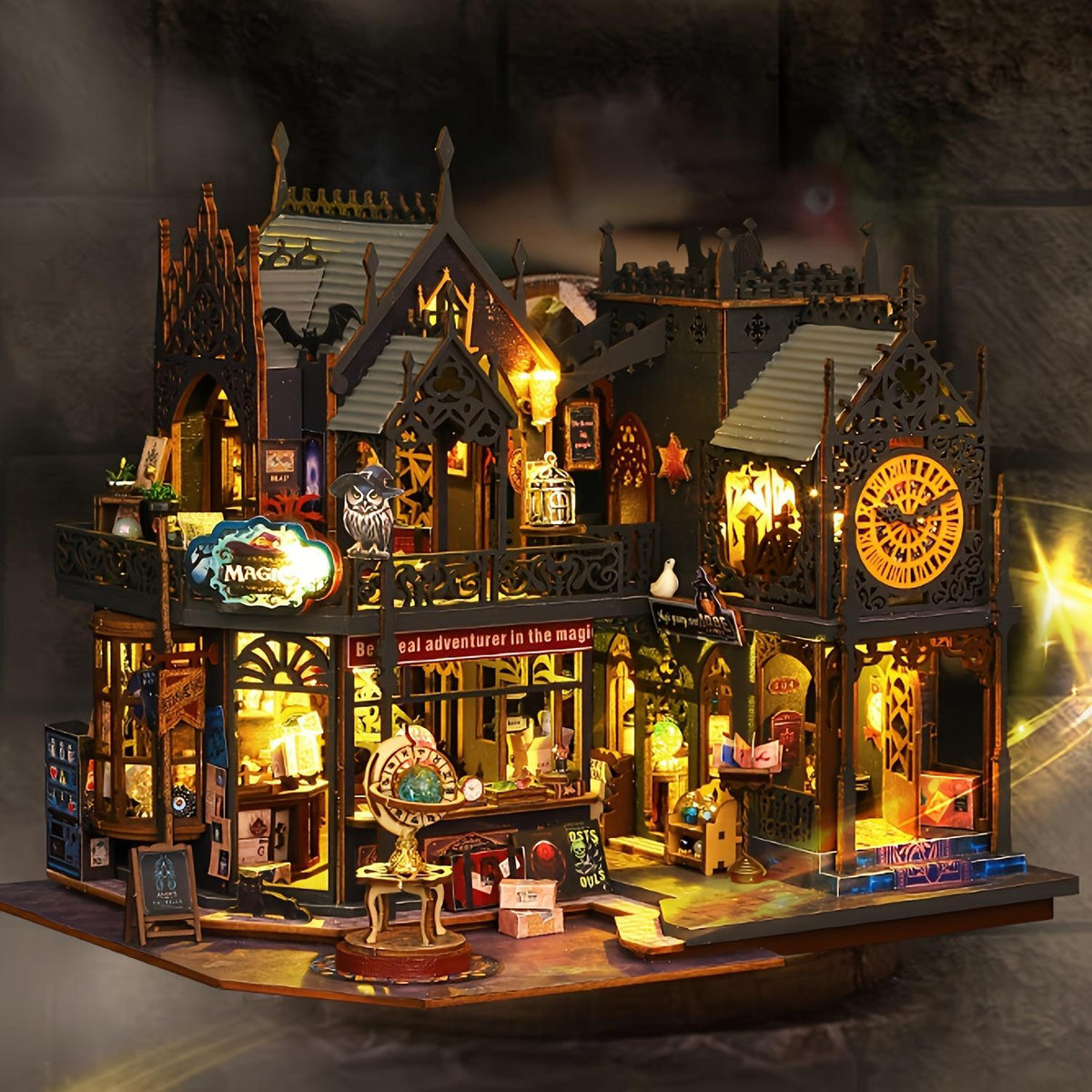 🏰50% kedvezmény🧩 3D fa kirakós DIY könyvespolc-készlet – saját kezűleg összeállítható