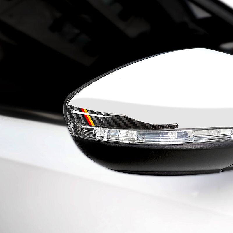 Naklejka na lusterko z włókna węglowego z ochroną przed uderzeniami i logo