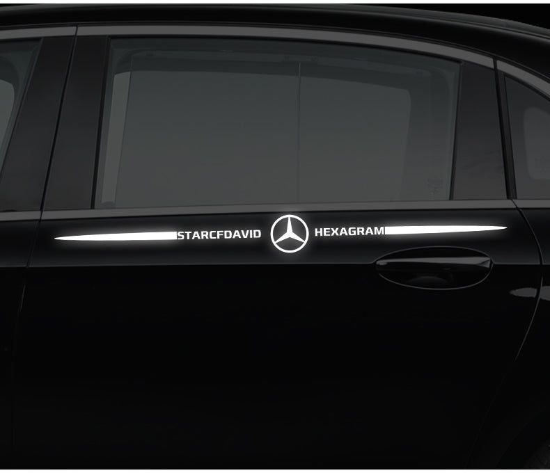 Naklejka samochodowa 3D kolorowa, laserowo odblaskowa, 4 szt.