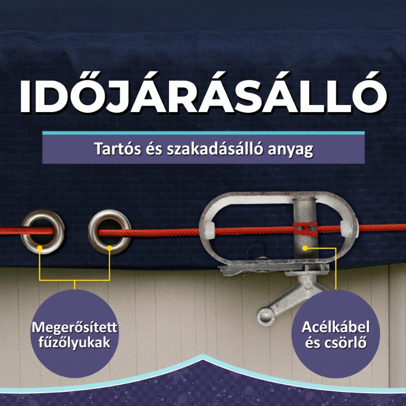 🏊 210DOxford-szövetből készült medencefedél | Vízálló, UV- és szélálló – utánvéttel ✨