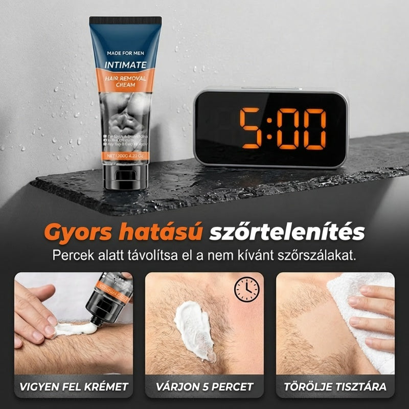 Kíméletes szőrtelenítő krém férfiaknak – irritációmentes
