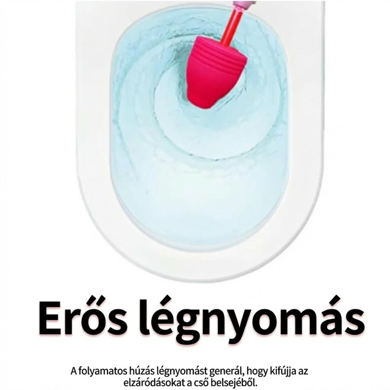 Nagynyomású dugattyú WC-khez és lefolyókhoz