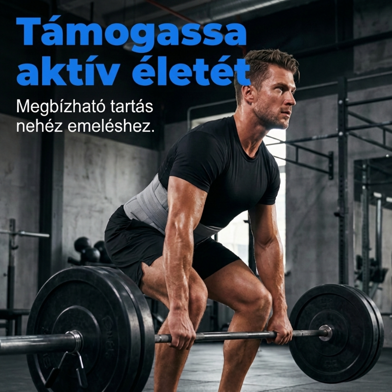 🏋️ Kétpántos kompressziós hátmerevítő kivehető támasztórudakkal