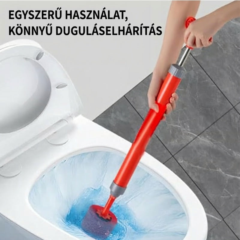 Nagynyomású dugattyú WC-khez és lefolyókhoz