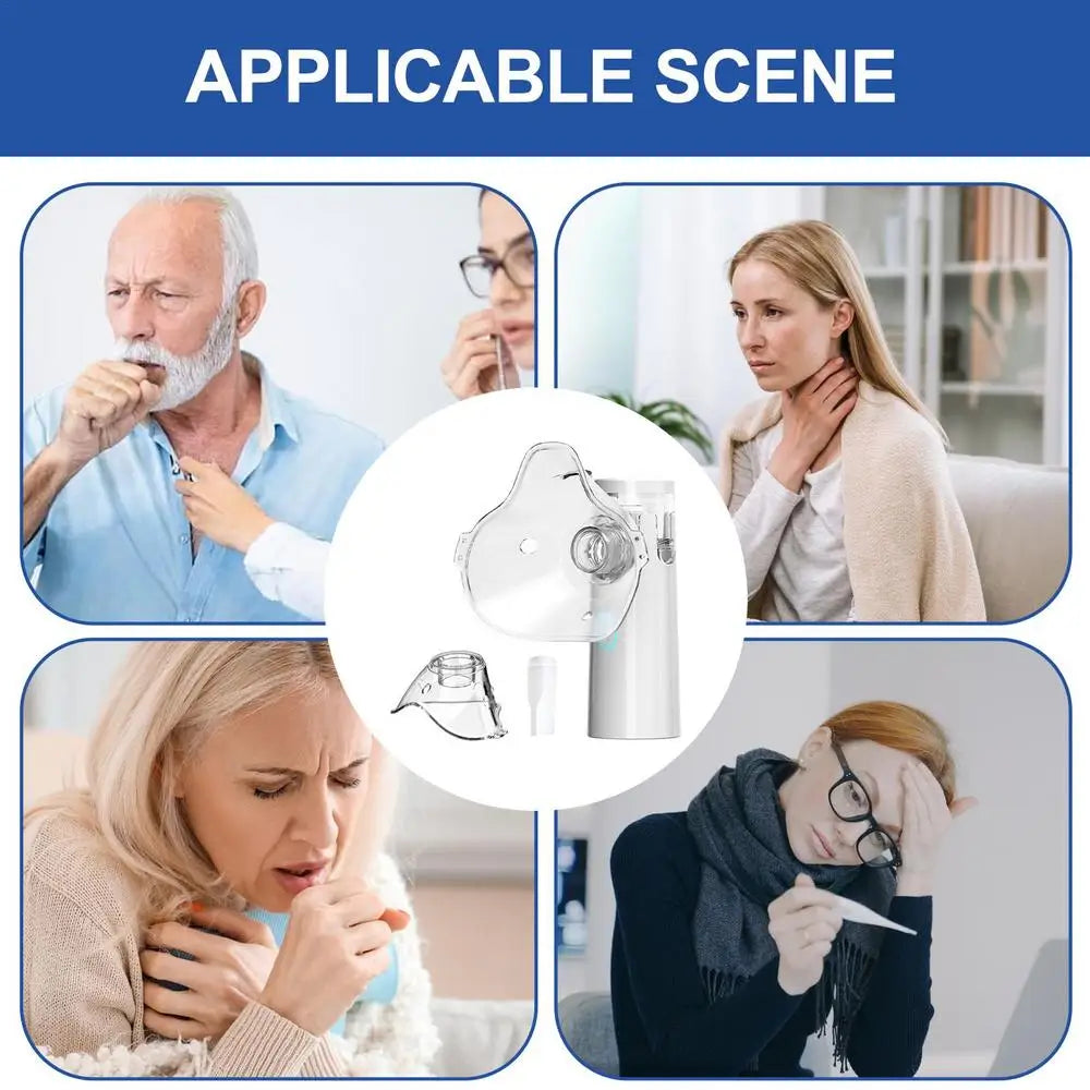 【💨 Idealny wybór na złagodzenie kaszlu lub duszności!】ClearFlow™ | Przenośny nebulizator oddechowy