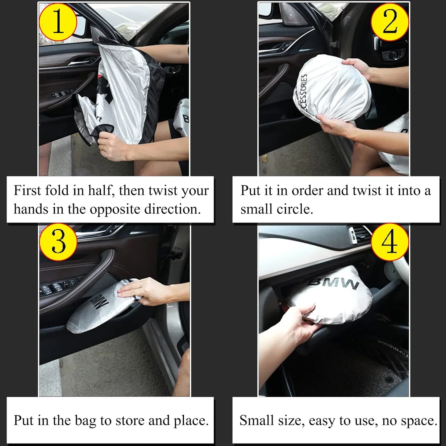 Osłona przeciwsłoneczna do samochodu, osłona termiczna przedniej szyby