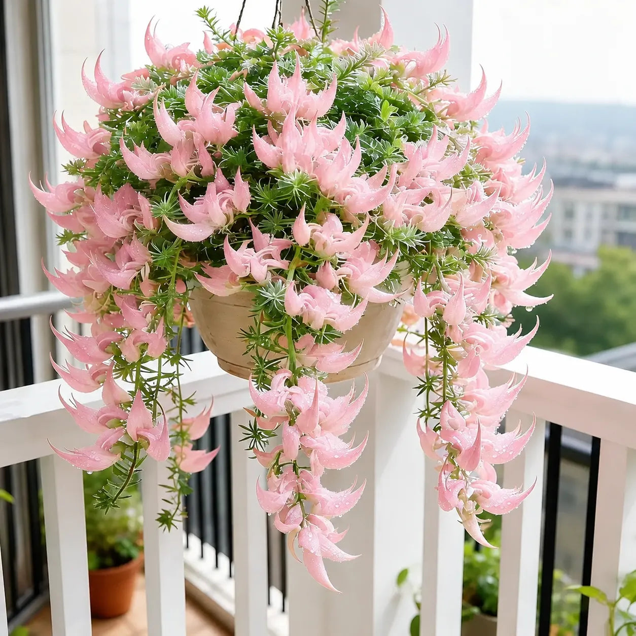 🌿🌸 Papagájcsőr pók hagymás növény 🦜 Egyedi lombozat, könnyen termeszthető