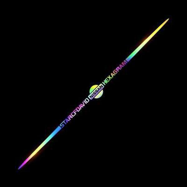 Naklejka samochodowa 3D kolorowa, laserowo odblaskowa, 4 szt.