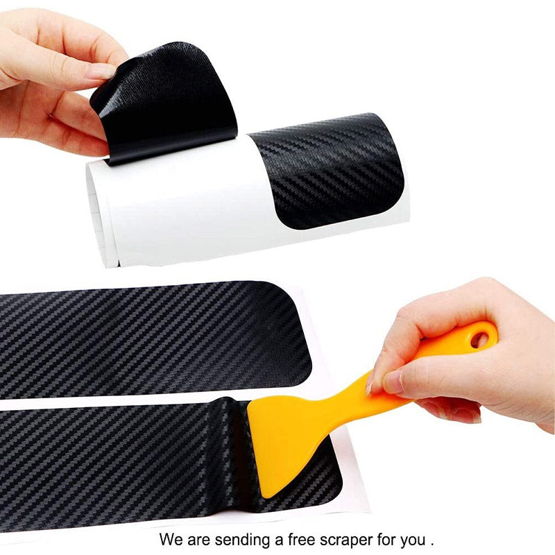 🚗Naklejki na progi drzwi samochodu z włókna węglowego