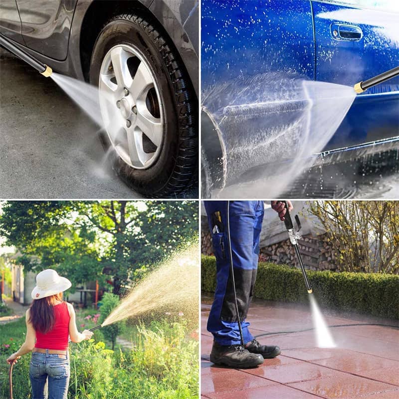 🧼💪 Nyomásos Tisztító Habfukó Állítható Fúvókával – 2 az 1-ben Autó és Terasz Tisztító Kiegészítő (Sárgaréz Gyors Csatlakozó) 🚗✨