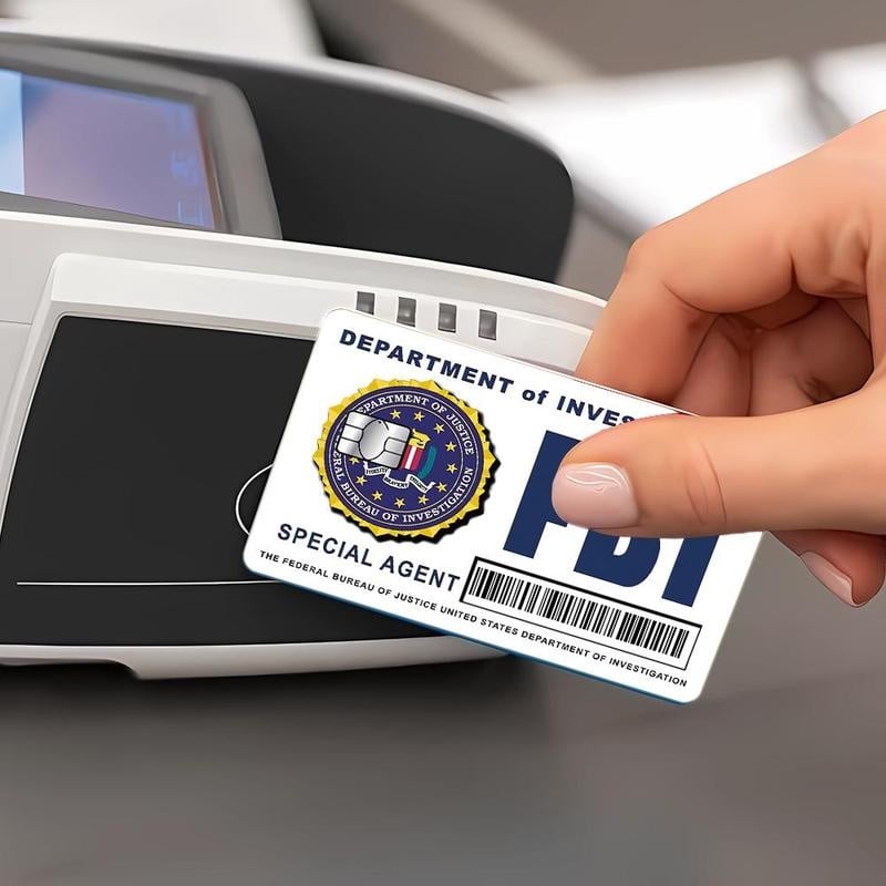 🔥Zestaw skórek kart tajnego agenta: wzory FBI/ICE • Naklejki do cosplayu i na prezenty