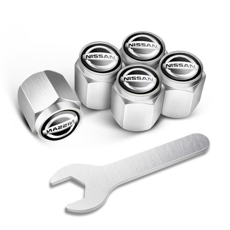 🔥Nakrętki na wentyle do opon samochodowych (5 szt. + 1 szt. klucza)