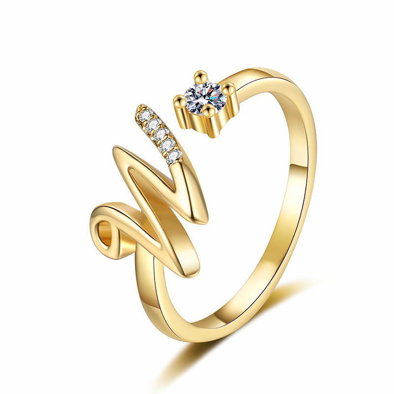 ⏳Időben korlátozott 50% kedvezmény⏰Állítható csillogó kezdőgyűrű nőknek💍