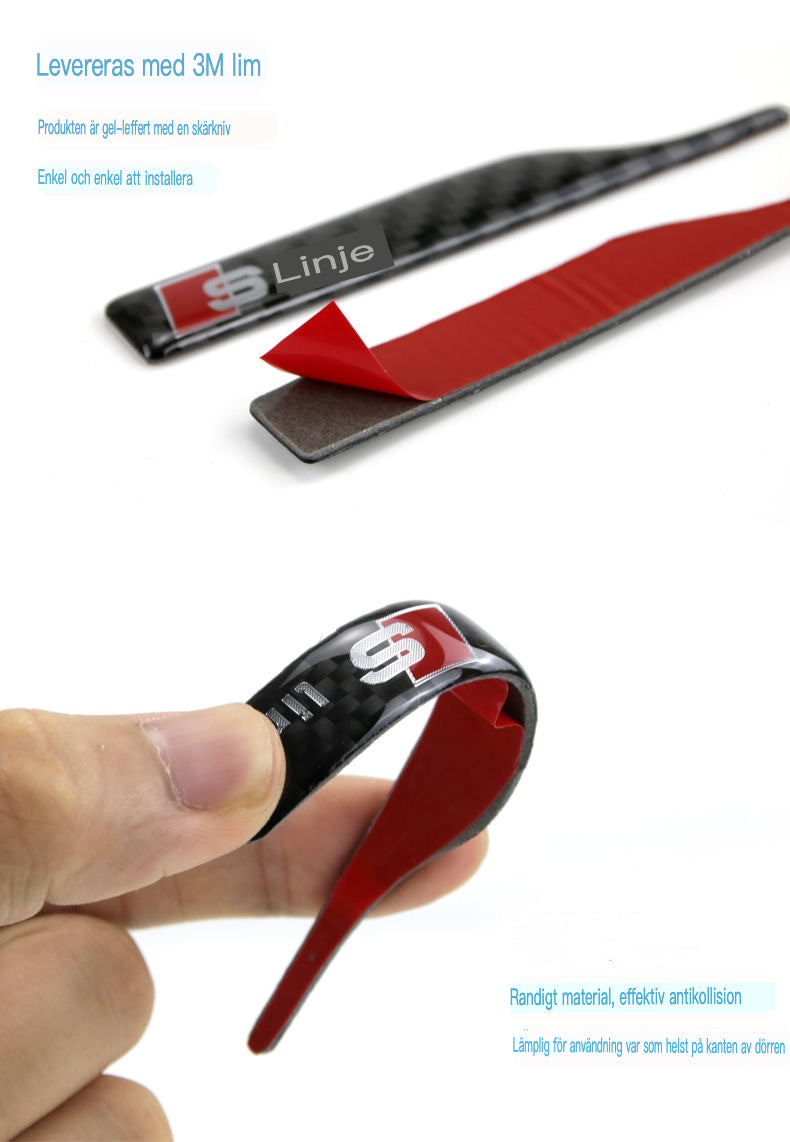 Naklejka na lusterko z włókna węglowego z ochroną przed uderzeniami i logo