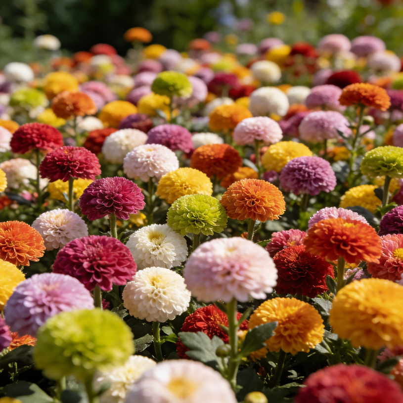 🏵️ Színes krizantémmagok – mint élő pingponglabdák a kertedben!