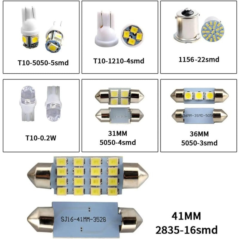 Szuperfényes LED-es autós lámpakészlet