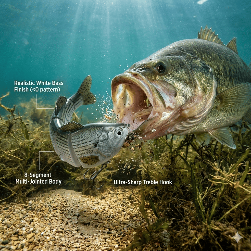 🌊Urald a vizet: Ozark Trail 5 hüvelykes, többrészes úszócsali fehér sügérre🐟