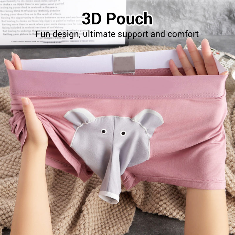 🐘Oddychające bokserki męskie z kieszenią 3D🩲
