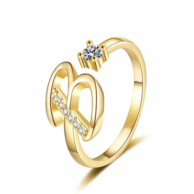 ⏳Időben korlátozott 50% kedvezmény⏰Állítható csillogó kezdőgyűrű nőknek💍