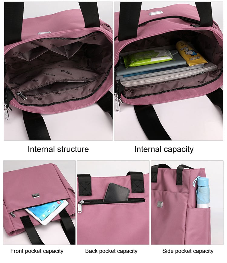 🔥Wodoodporna nylonowa torba na ramię o dużej pojemności i wielu kieszeniach👜