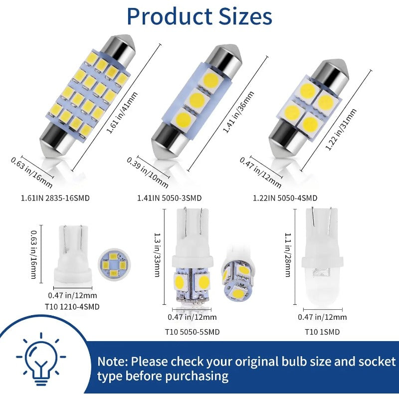 Szuperfényes LED-es autós lámpakészlet