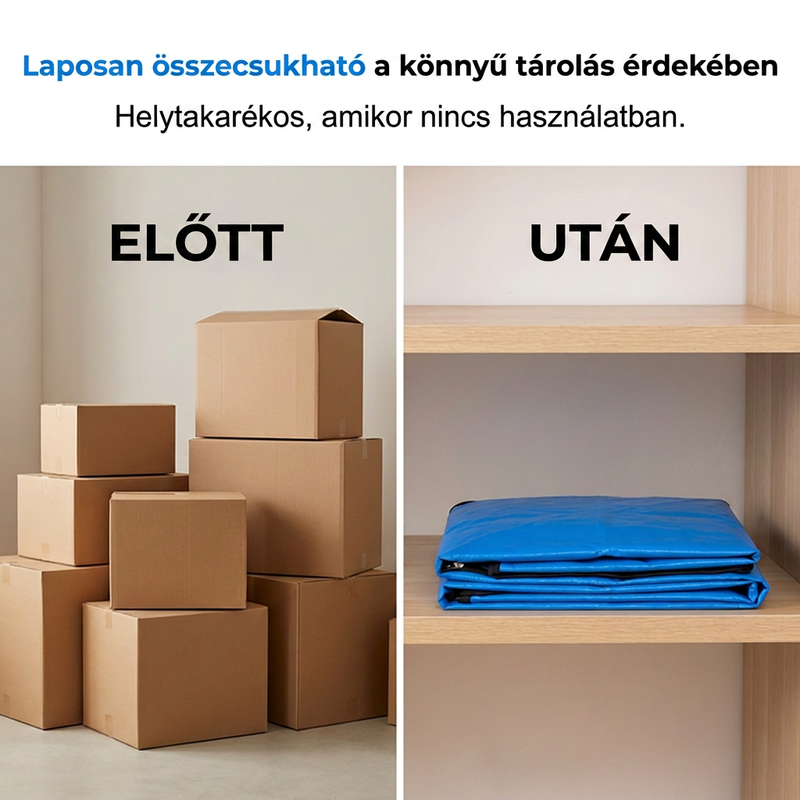 🚚📦 Összecsukható Tároló és Költöztető Táska – Extra Nagy Kapacitás, Lapra Hajtogatható Dizájn, Megerősített Fogantyúk otthoni Szervezéshez és Költözéshez 🏠👜