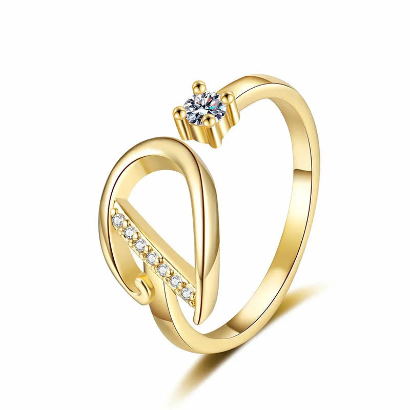 ⏳Időben korlátozott 50% kedvezmény⏰Állítható csillogó kezdőgyűrű nőknek💍