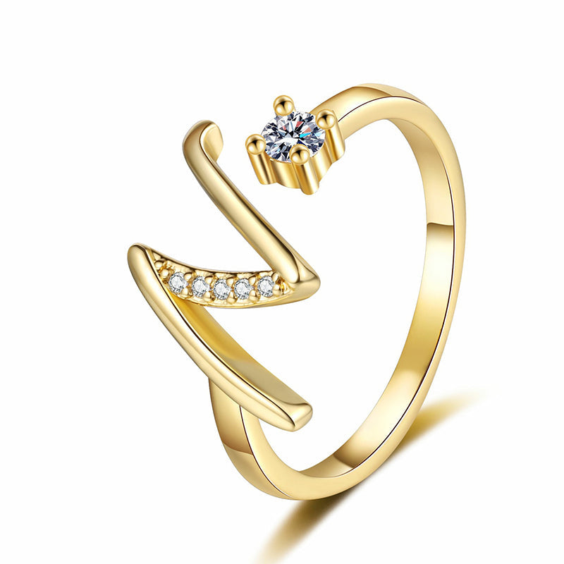 ⏳Időben korlátozott 50% kedvezmény⏰Állítható csillogó kezdőgyűrű nőknek💍