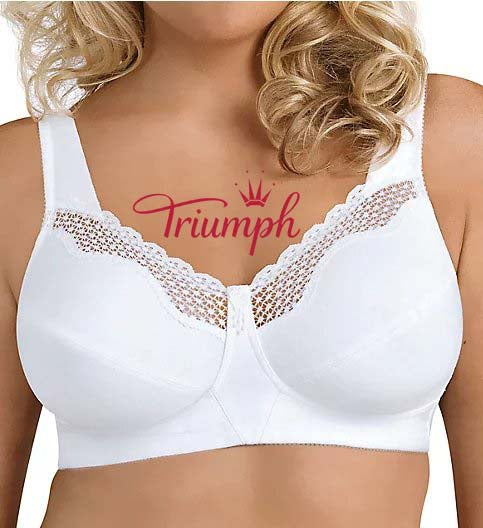 Triumph - (4 szt.) Unikalny, profilowany biustonosz bawełniany bez fiszbin