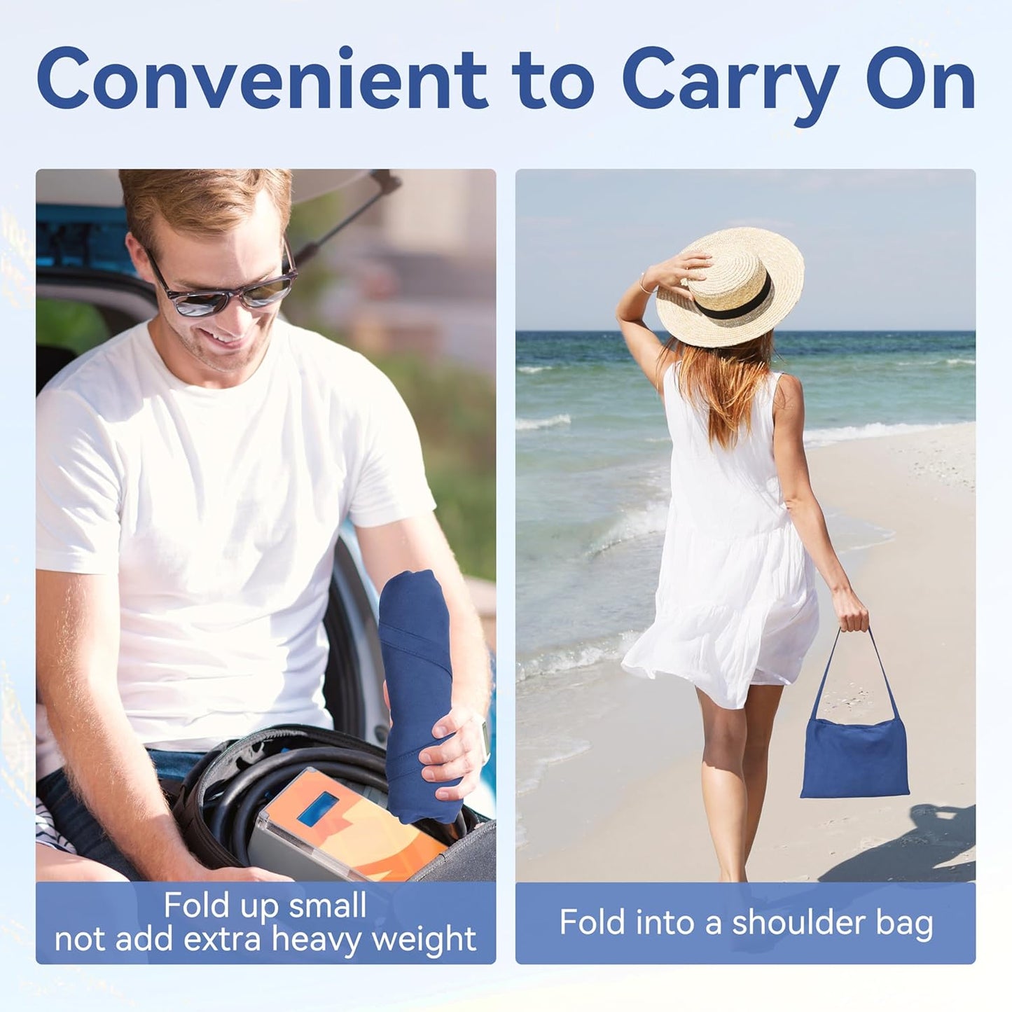 🏖️🌞 Ręcznik do opalania w torbie z kieszeniami do przechowywania💦