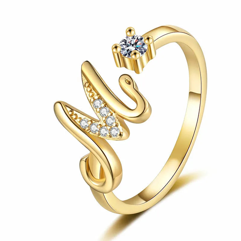 ⏳Időben korlátozott 50% kedvezmény⏰Állítható csillogó kezdőgyűrű nőknek💍