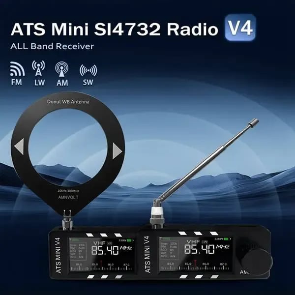 📻Frissített ATS Mini V4 Si4732 minden sávú DSP rádióvevő