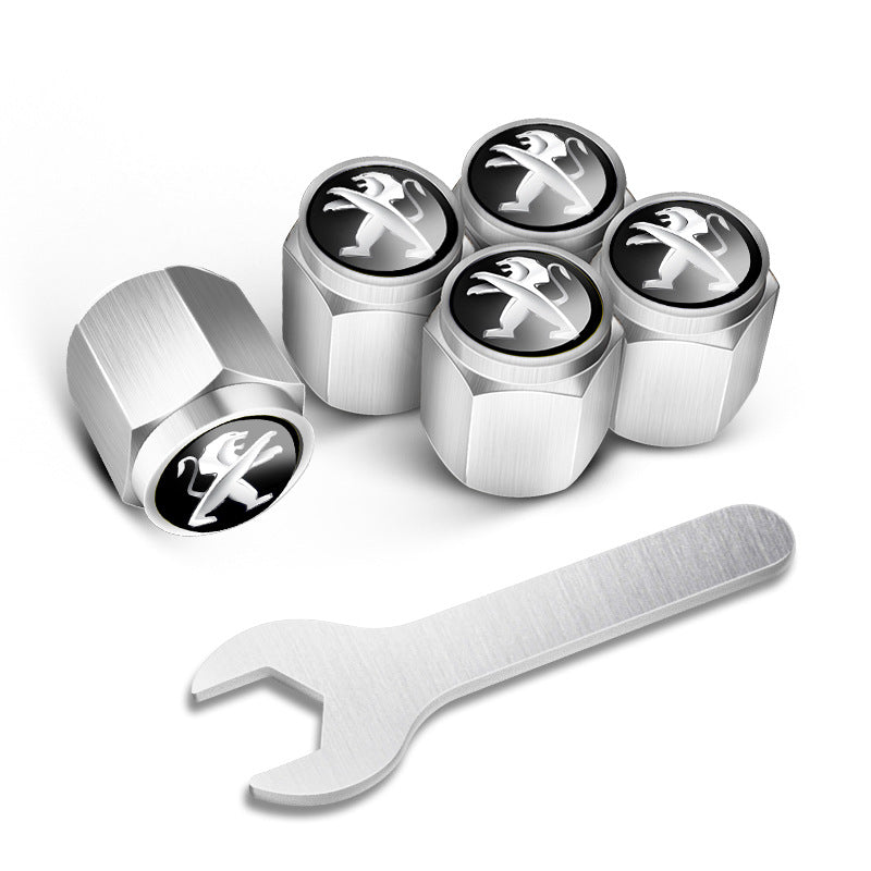 🔥Nakrętki na wentyle do opon samochodowych (5 szt. + 1 szt. klucza)