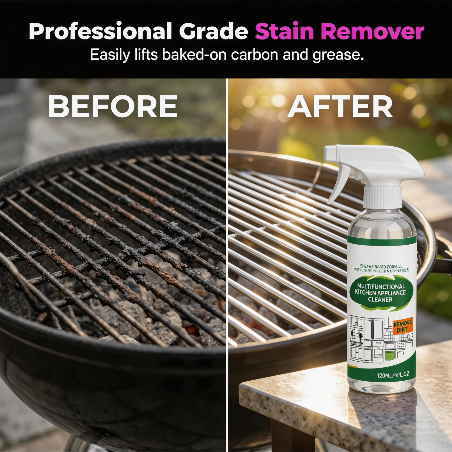 🔥 Állítsa vissza grillje fényét azonnal – Erős hatású grillzsíroldó spray – Utánvétes 🍖