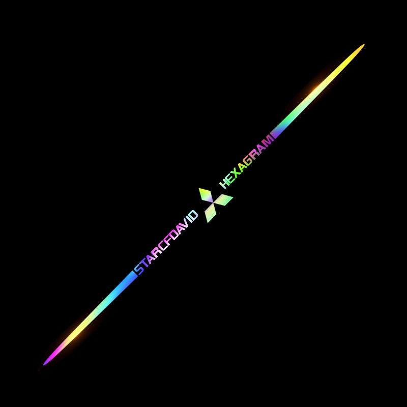 Naklejka samochodowa 3D kolorowa, laserowo odblaskowa, 4 szt.