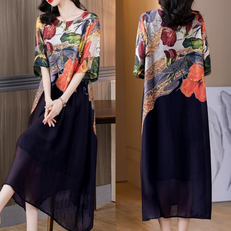 👗Elegáns virágmintás ruhák molett méretű nőknek