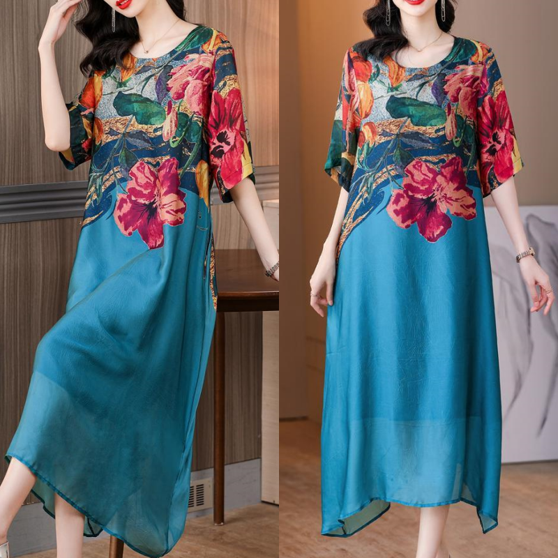👗Elegáns virágmintás ruhák molett méretű nőknek