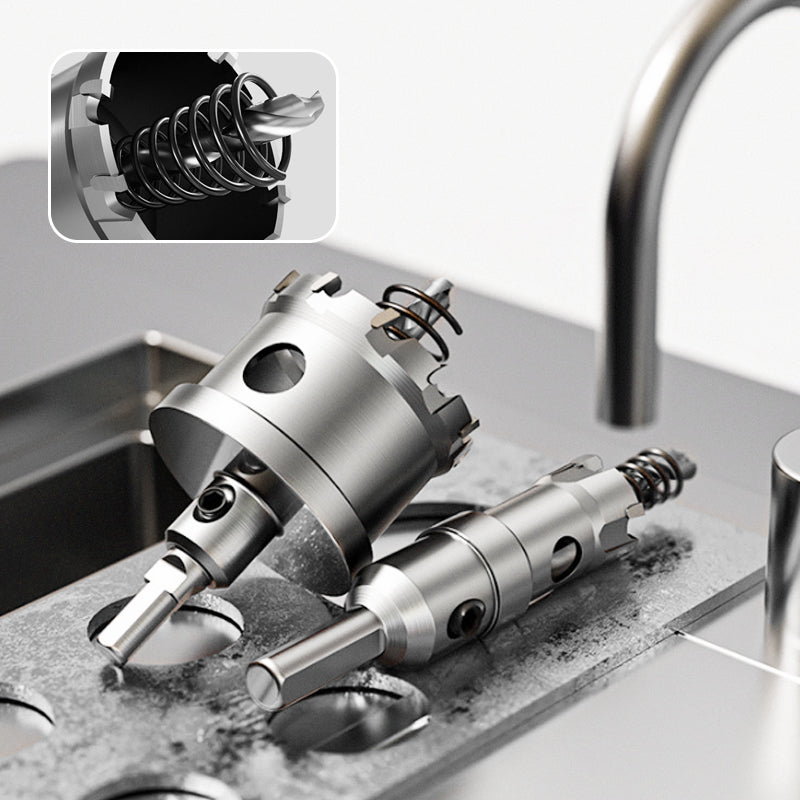 【✨Zwiększona wydajność】🔧Otwornica do metalu z końcówką z węglika spiekanego