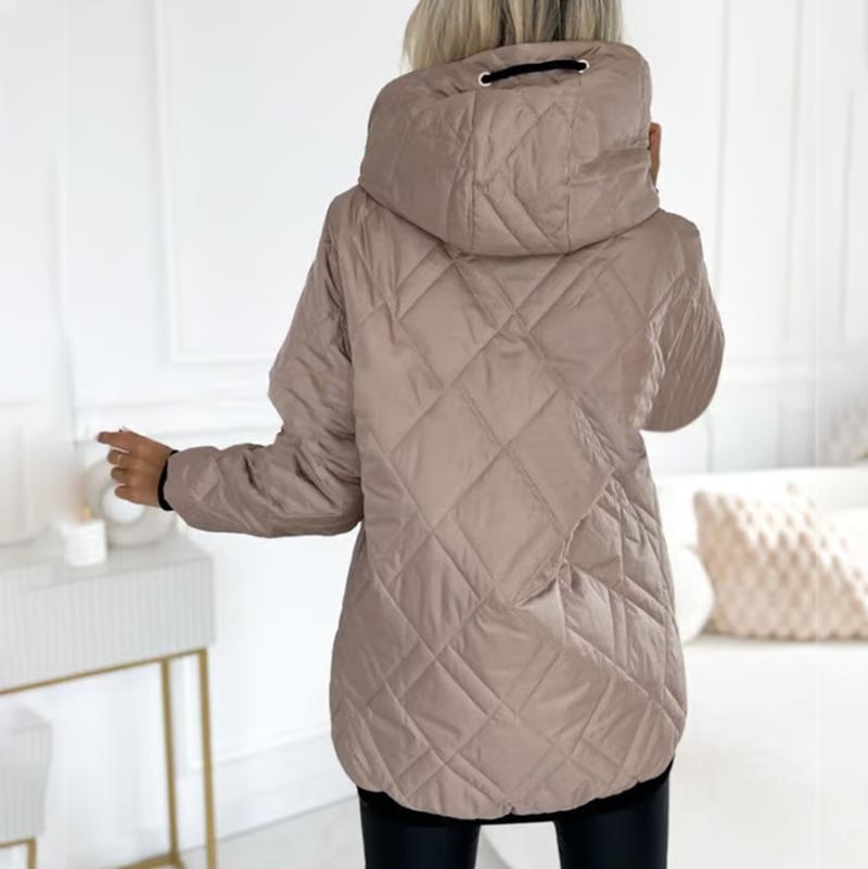 🔥 【S-3XL】 Modny damski płaszcz typu parka z zabudowanym dekoltem i długością do bioder