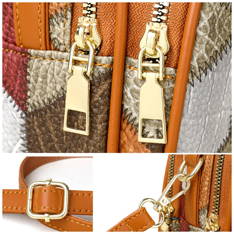 Damska torba crossbody w geometryczny wzór w stylu vintage