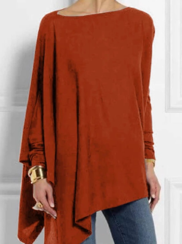 Hosszú ujjú egyszínű póló