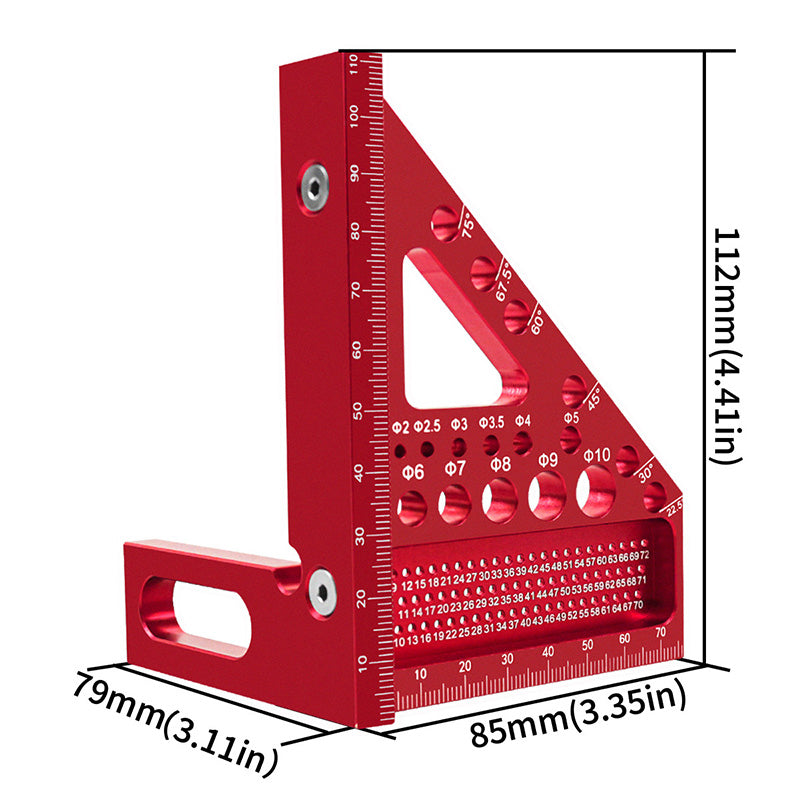 🔥Aluminiowy trójkąt i kwadrat do obróbki drewna🛠️📐