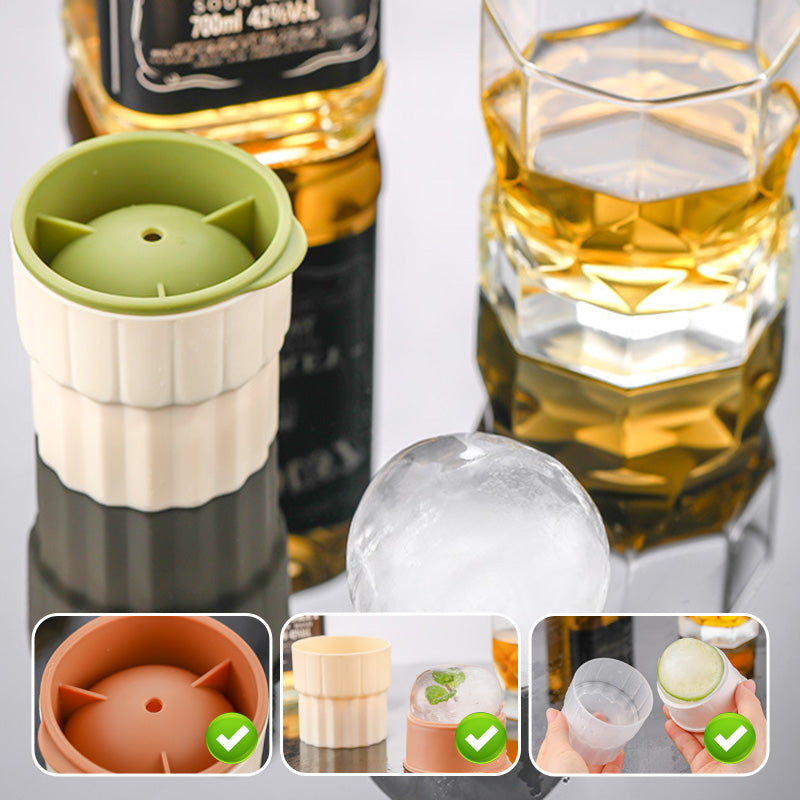 🧊❄️ Prémium szilikon jéggolyó készítő – Tökéletes jéggömbök italokhoz, könnyű kiemeléssel 🍹