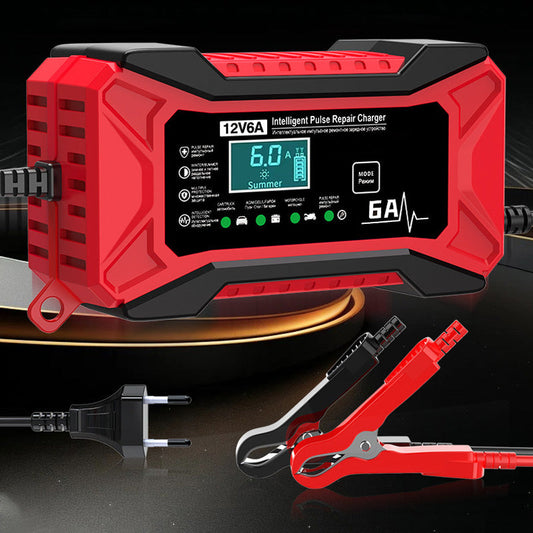 🔥 Inteligentna ładowarka akumulatorów do samochodu i motocykla - 220 V - wtyczka EU 🚗⚡