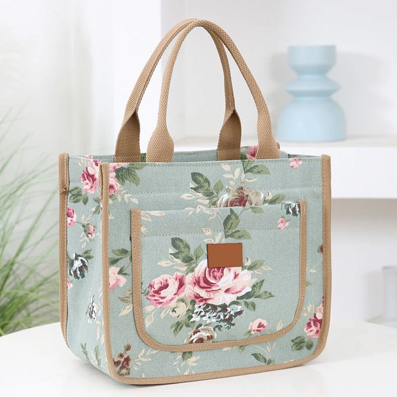 🌺Torba na lunch z nadrukiem kwiatowym dla kobiet
