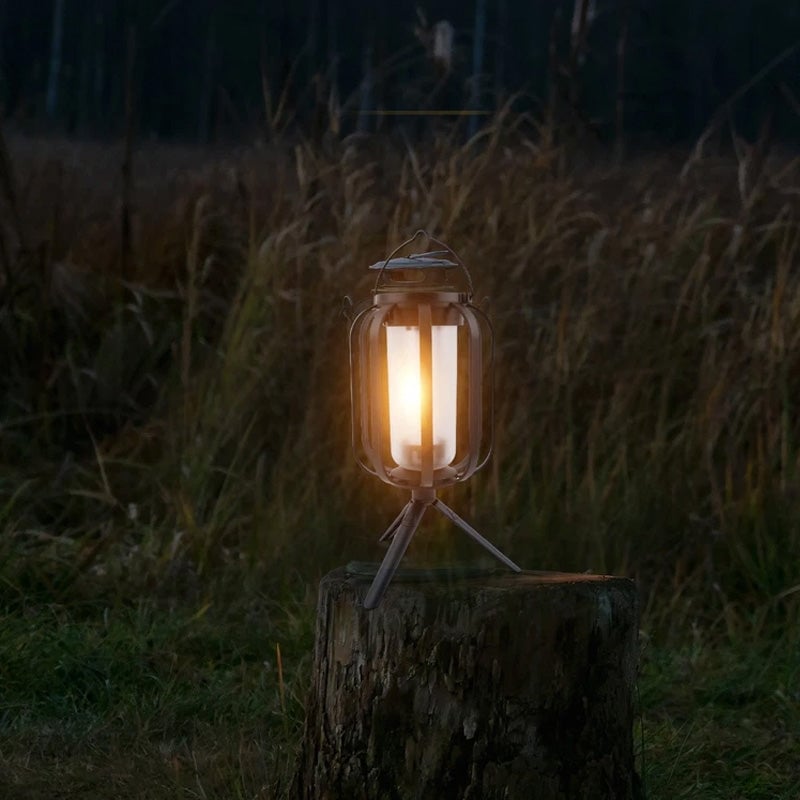 Zewnętrzna lampa solarna kempingowa o klasie ochrony IPX65