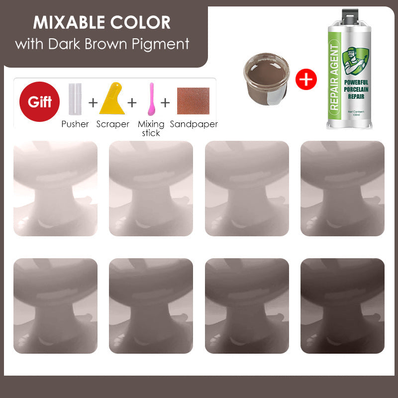 Potężny zestaw do naprawy porcelany – podwójna tubka